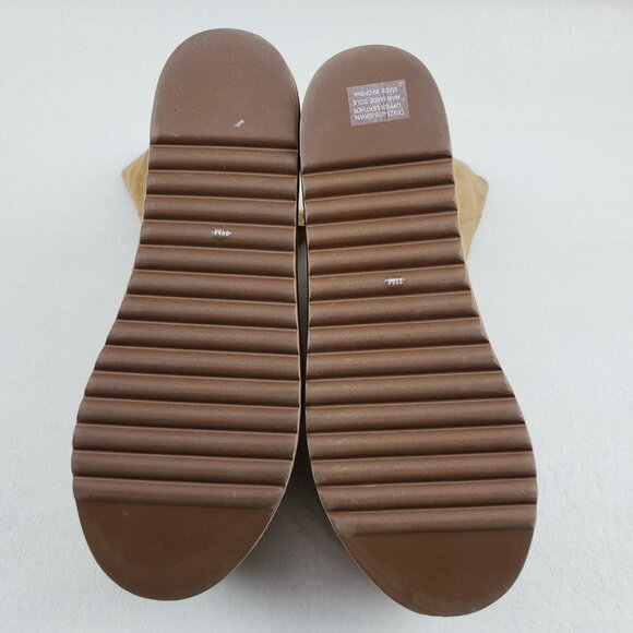 Dolls Kill Darker Wavs Atmosphere Platform Boot Womens 11 Brown Leather Lined - Picture 14 of 16